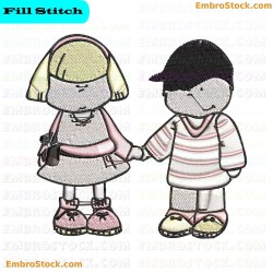 Cartoon Characters Embroidery Design 33