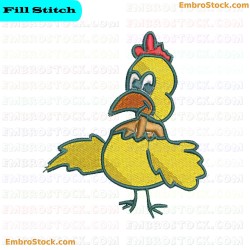 Cartoon Chicken Embroidery Design 1