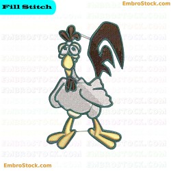 Cartoon Chicken Embroidery Design 32