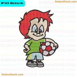 Cartoon Child Embroidery Design 10