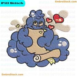 Cartoon Cloud Embroidery Design 11