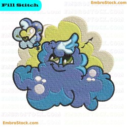 Cartoon Cloud Embroidery Design 15