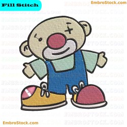 Cartoon Clown Character Embroidery Design 1