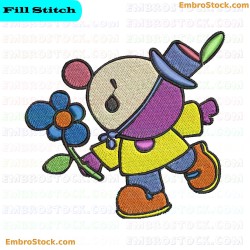 Cartoon Clown Character Embroidery Design 5