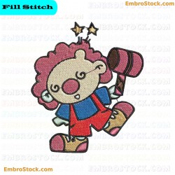 Cartoon Clown Embroidery Design 4