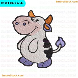 Cartoon Cow Embroidery Design 43