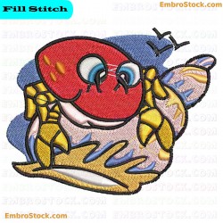 Cartoon Crab Embroidery Design 4