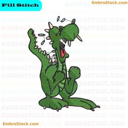 Cartoon Dinosaur Embroidery Design 11