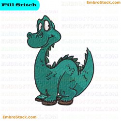 Cartoon Dinosaur Embroidery Design 16