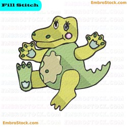 Cartoon Dinosaur Embroidery Design 19