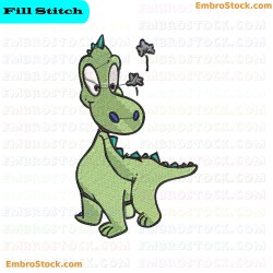 Cartoon Dinosaur Embroidery Design 6