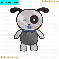 Cartoon Dog Character Embroidery Design 23