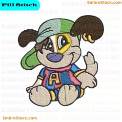 Cartoon Dog Character Embroidery Design 2