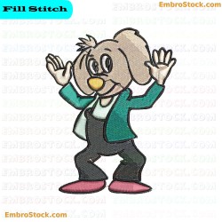 Cartoon Dog Character Embroidery Design 8