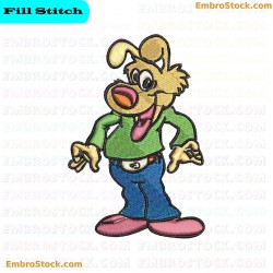 Cartoon Dog Cool Dogs Embroidery Design 1