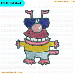 Cartoon Dog Embroidery Design 100