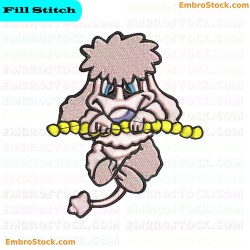 Cartoon Dog Embroidery Design 22