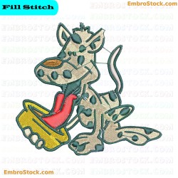 Cartoon Dog Embroidery Design 28