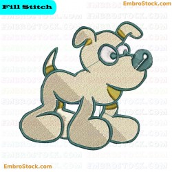 Cartoon Dog Embroidery Design 52