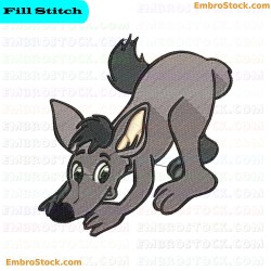 Cartoon Dog Embroidery Design 56