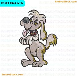 Cartoon Dog Embroidery Design 57