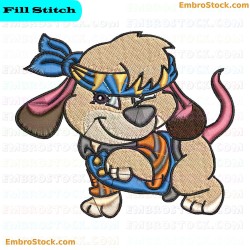 Cartoon Dog Embroidery Design 5