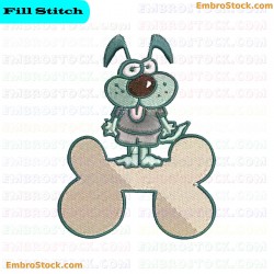 Cartoon Dog Embroidery Design 94