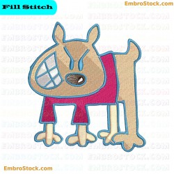 Cartoon Dog Embroidery Design 96