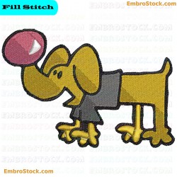 Cartoon Dog Embroidery Design 98