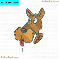 Cartoon Dog Face Embroidery Design 29