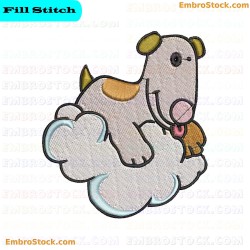 Cartoon Dog Fiesty Dogs Embroidery Design 10