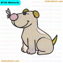 Cartoon Dog Fiesty Dogs Embroidery Design 3