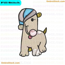 Cartoon Dog Fiesty Dogs Embroidery Design 4