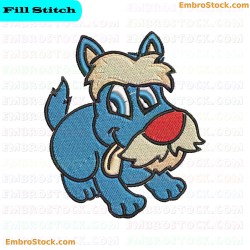 Cartoon Dog Pups Embroidery Design 4