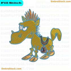 Cartoon Donkey Embroidery Design 1