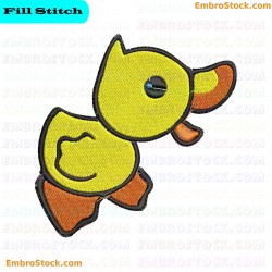 Cartoon Duck Embroidery Design 10