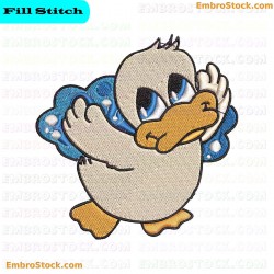 Cartoon Duck Embroidery Design 12