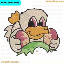 Cartoon Duck Embroidery Design 14