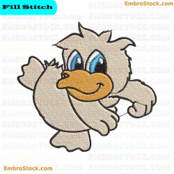 Cartoon Duck Embroidery Design 17