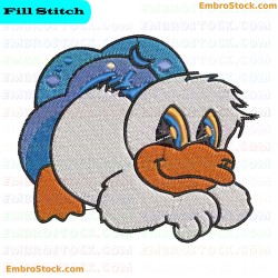 Cartoon Duck Embroidery Design 19