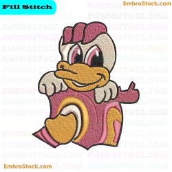 Cartoon Duck Embroidery Design 20