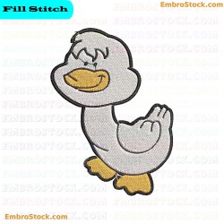 Cartoon Duck Embroidery Design 4