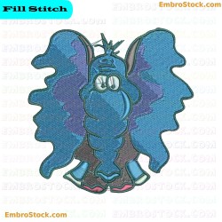 Cartoon Elephant Embroidery Design 24