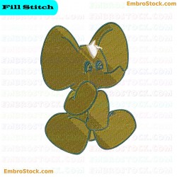 Cartoon Elephant Embroidery Design 32