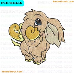 Cartoon Elephant Embroidery Design 3