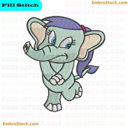 Cartoon Elephant Super Cute Elephants Embroidery Design 9