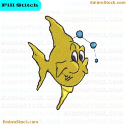 Cartoon Fish Embroidery Design 2