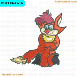 Cartoon Fox Embroidery Design 7