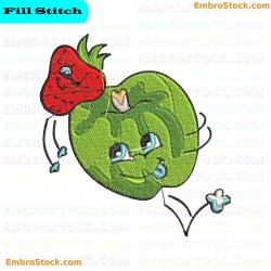 Cartoon Fruit Embroidery Design 17