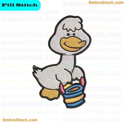 Cartoon Goose Embroidery Design 2